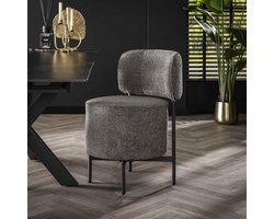 Hoyz Collection - Stoel Cocktail Draaibaar - 2 Stuks - Boucle Grijs