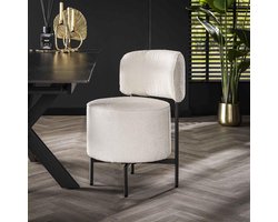 Hoyz Collection - Stoel Cocktail Draaibaar - 2 Stuks - Boucle Wit