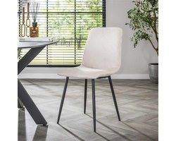 Hoyz Collection - Stoel Rib - Rock Gebroken Wit - Set van 4