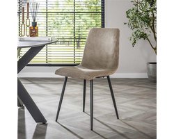 Hoyz Collection - Stoel Rib - Rock Zandkleur - Set van 4