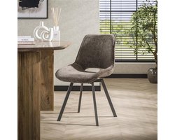 Hoyz Collection - Stoel Swivel - Rich Taupe - Set van 4