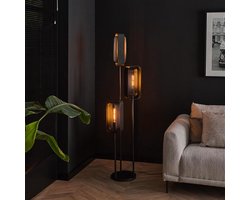 Hoyz Collection - Vloerlamp 3L Mesh Rotate - Artic Zwart