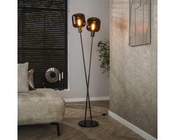 Hoyz Collection - Vloerlamp Bronza 2-lichts - Sienna Brown
