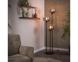 Hoyz Collection - Vloerlamp Bubble Shaded 3-lichts - Artic Zwart