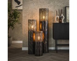 Hoyz Collection - Vloerlamp Ø20 Cilinder 60cm - Zwart Bruin