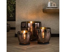 Hoyz Collection - Vloerlamp UP XL - Koperkleurig Glas - Ø33