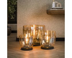 Hoyz Collection - Vloerlamp UP XXL - Amberkleurig Glas - Ø48