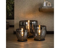 Hoyz Collection - Vloerlamp UP XXL - Smoke grijs Glas - Ø48