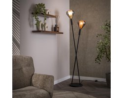 Hoyz Collection - Vloerlamp Wings 2-lichts - Zwart