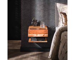 Hoyz - Nachtkastje 1L Shelve - Massief Acacia Naturel