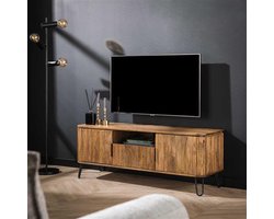 Hoyz - TV-meubel Wave 135cm - Mangohout - Zandkleur