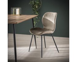 Hoyz - Velvet Stoel - Kuip zitting - Champagne kleur - 4 stuks