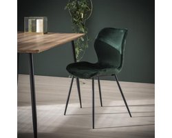 Hoyz - Velvet Stoel - Kuip zitting - Groen - 4 stuks