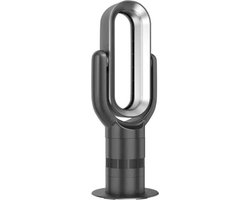 Hozard® Bladeless Ventilatorkachel - Verwarming - Heater - Luxe 2 in 1 Heating & Cooling Tower - Ventilator - Timer - Afstandsbediening - Zwart/Zilver