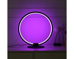 Hozard® Moderne LED RGB Lamp Z3 - Bluetooth - RGB Smart Home - Dimbare & Gekleurde Tafel Lamp - Staande Led Lampen - Zwart