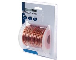 HQ-Power Luidsprekerkabel, OFC, 2 x 1.50 mm², 15 m, transparant, perfect voor geluidsoverdracht
