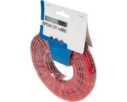 HQ-Power Luidsprekerkabel, OFC, 2 x 2.50 mm², 25 m, rood/zwart, perfect voor geluidsoverdracht