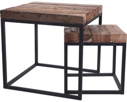 H&S - Collection - 2-delige - Bijzettafelsset - teakhout