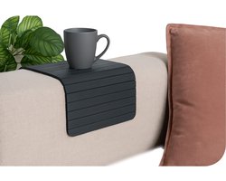 H&S Collection - Bankleuning Dienblad Flexibel - Bamboe - 44 x 24 cm - Zwart