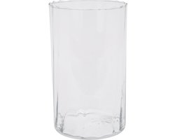 HS Collection - Bloemen vaas - glas - transparant - H22 cm