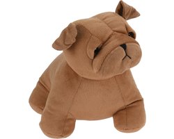 H&S Collection Deurstopper 1 kilo gewicht - Waakhondje - Franse Bulldog bruin - 18 x 15 cm