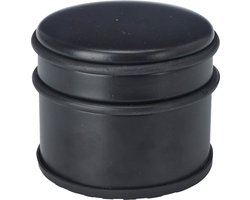 H&S Collection Deurstopper - rond - RVS - mat zwart - 10 x 10 x 9 cm - 1 kilo gewicht
