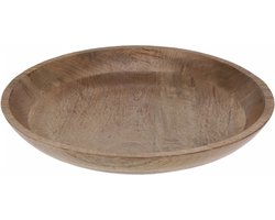 H&S Collection Dienblad - 40 cm - hout - rond - Kaarsenplateau - tafeldecoratie