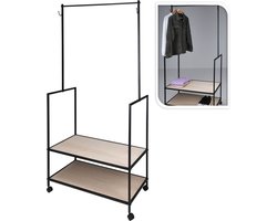 H&S Collection Kledingrek met 2 haken metaal