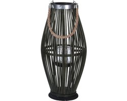 H&S - Collection - Lantaarn - 24x48 - cm - bamboe - groen