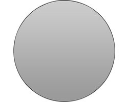 HS Collection Spiegel/wandspiegel - metaal - zwart - rond - D55 cm