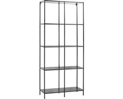 H&S Collection Wandrek 4-laags 78x30x170 cm zwart