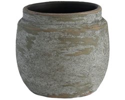 HS Potterie Murcia bloempot keramiek 24x22cm groen