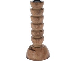 H&SCollection-kandelaar-hout-modern-stijlvol-21,5 cm hoog