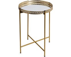 H&SDecorations-bijzettafel-goud-metaal-hoogte 47 cm-diameter 36 cm