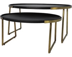 HSM Collection 2-delige Salontafelset Paulson zwart