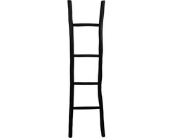 HSM Collection-Decoratieve Ladder -45x4x150-Zwart-Teak