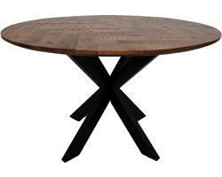 HSM Collection Eettafel Mozaiek Mango Naturel Ø140cm