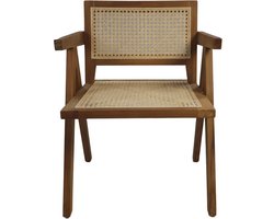 HSM Collection-Fauteuil Accent-58x60x79-Naturel-Teak/Rotan