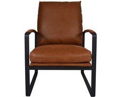 HSM Collection Fauteuil Miami Leder Cognac