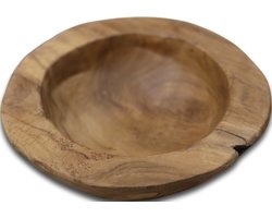 HSM Collection-Fruitschaal Small S/2-ø20-27x6-10-Naturel-Teak