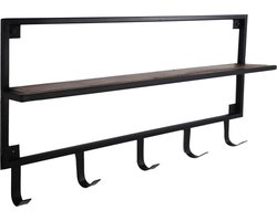 HSM Collection Kapstok 68cm Naturel/Zwart Mangohout/Ijzer