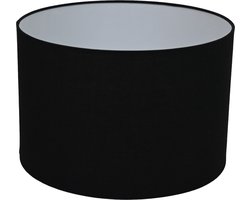 HSM Collection-Ronde Lampenkap-ø42x28-Zwart-Katoen