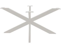 HSM Collection-SalonTafelonderstel Spider Oakland-80x50x40 (50x25mm)-Wit-Metaal