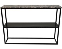 HSM Collection Sidetable Marseille 120cm Bruin/Zwart Marmer/Metaal