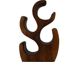 HSM Collection-Staand Wijnrek Vins 4 Flessen-26x16x40-Bruin-Munggur