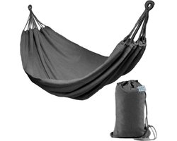 HSXL Dubbele Hangmat Grijs - 1 of 2 Persoons - Lig Oppervlak 190x150cm - Lengte 260cm