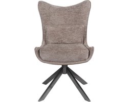 HTfurniture Ethan eetkamertafelstoel-Licht bruin-360 graden draaibaar