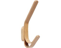 Hübsch kapstokhaak hout, 2-haaks, set van 2