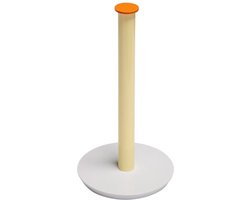 Hubsch Keukenrolhouder play grijs/geel 15xh28cm