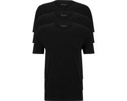HUGO BOSS Classic T-shirts regular fit (3-pack) - heren T-shirts O-hals - zwart